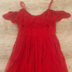 red lace dress